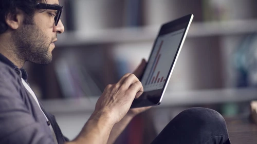 Business analytics and financial technology banner